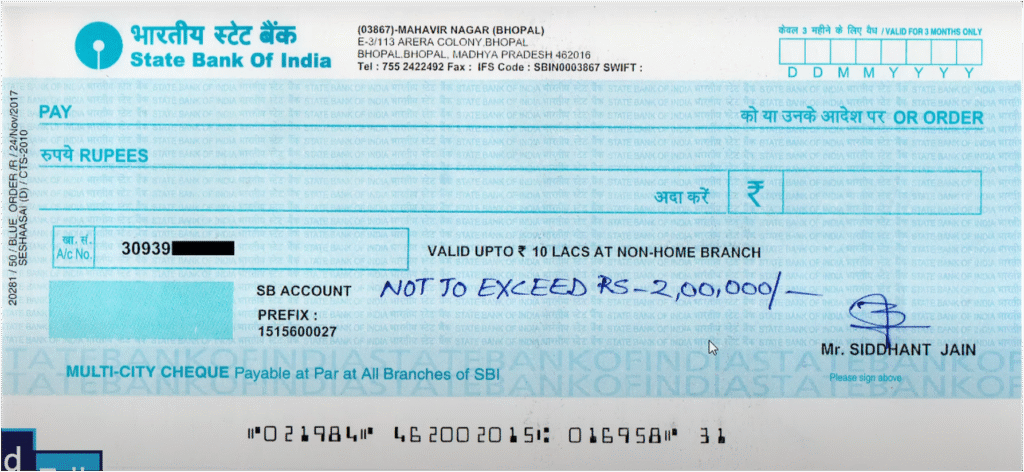 Blank Cheque
