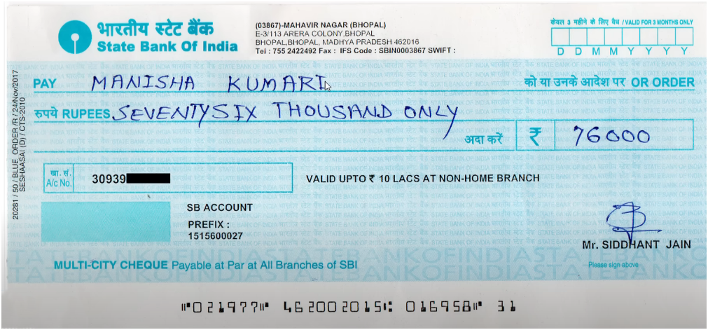 Tempering Cheque